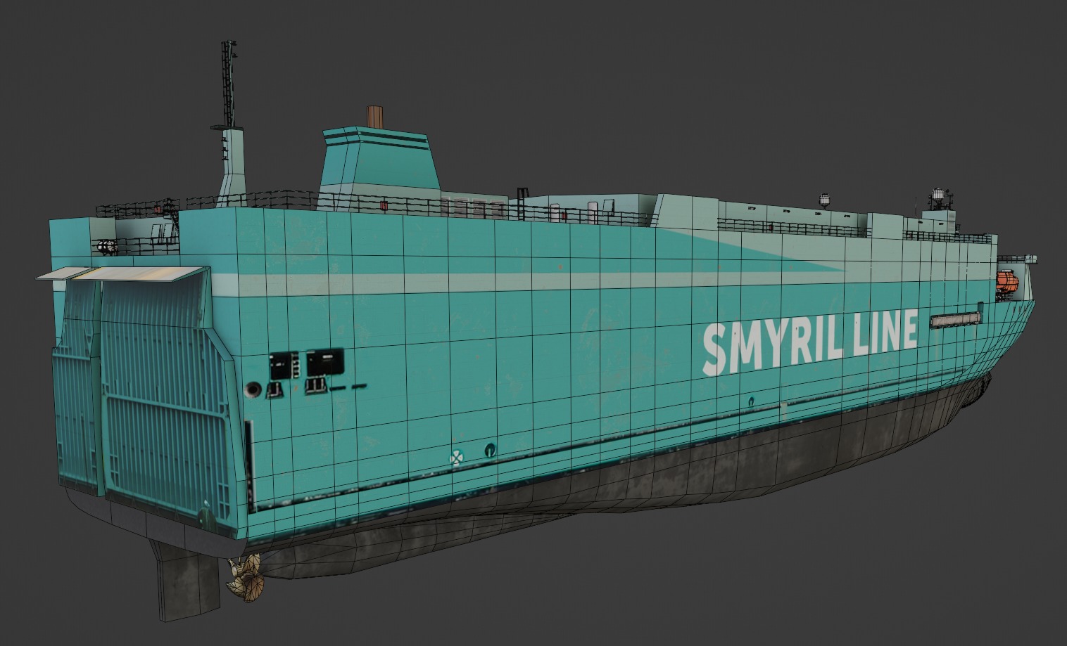 Vehicles Carrier 3D model Low-poly 3D model_2