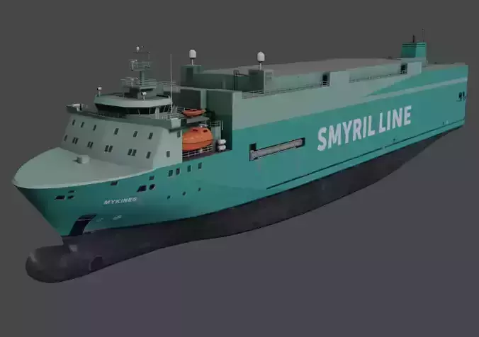 Vehicles Carrier 3D model Low-poly 3D model