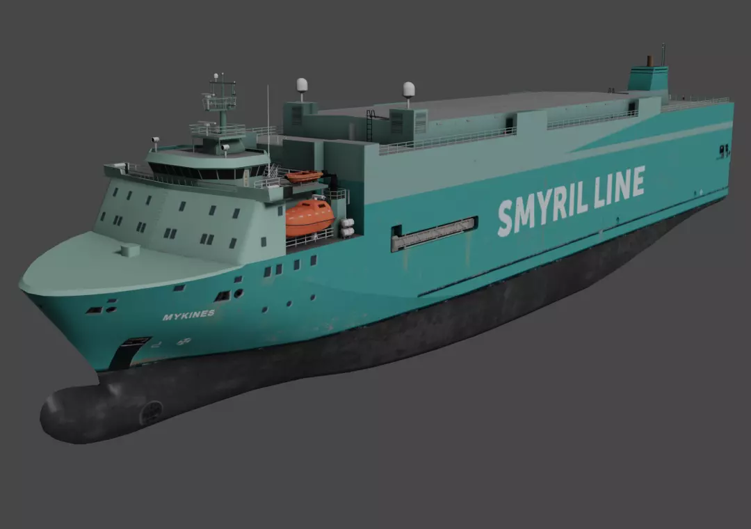 Vehicles Carrier 3D model Low-poly 3D model_0