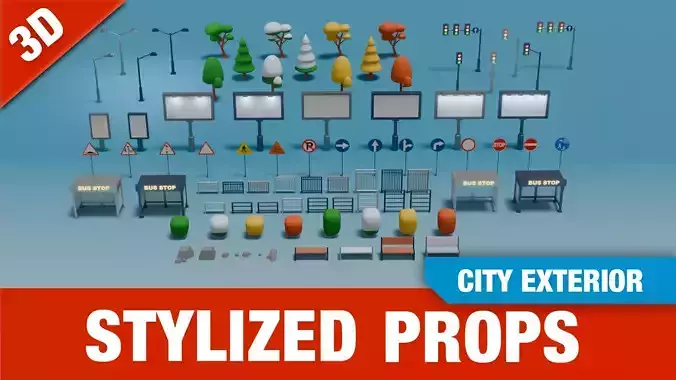 Stylized Exterior Props by Asterman 