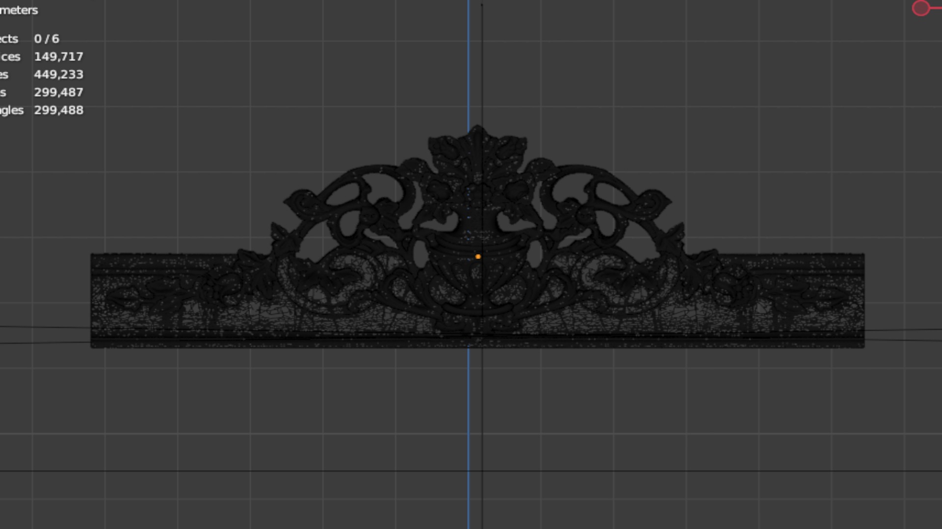 Classic decor ornament carved 06 3D model_5