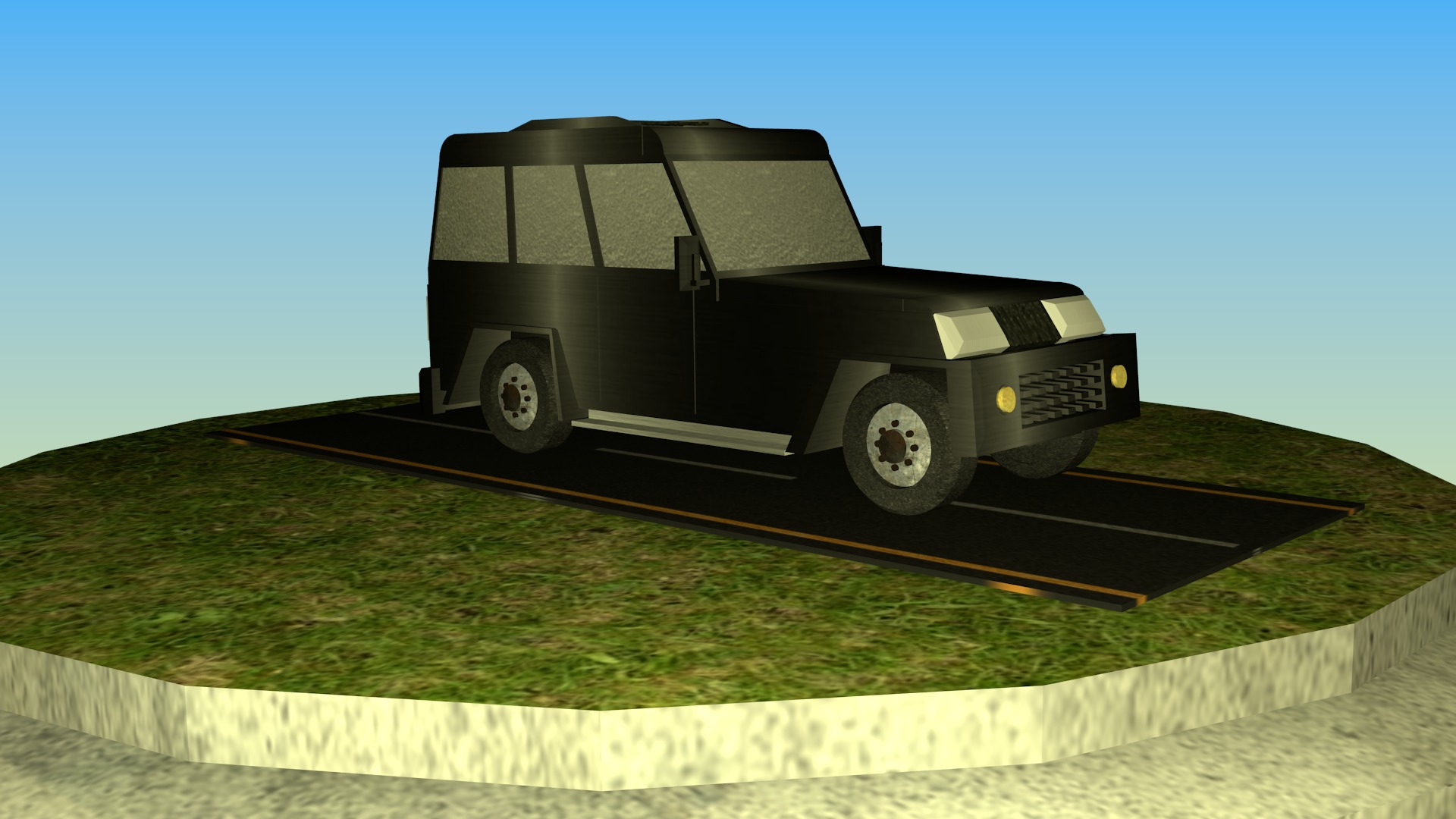 Indian Jeep Type 3 Free low-poly 3D model_2