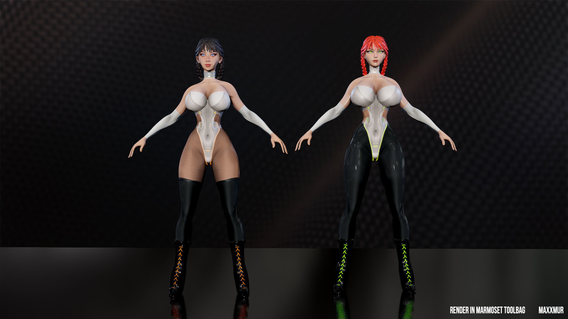 Sweet Bunny and Hyper Bunny Mini Pack Low-poly 3D model_11