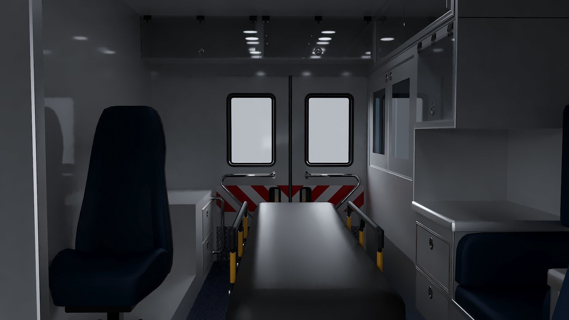 Ambulance FDNY 2010 Low-poly 3D model_16