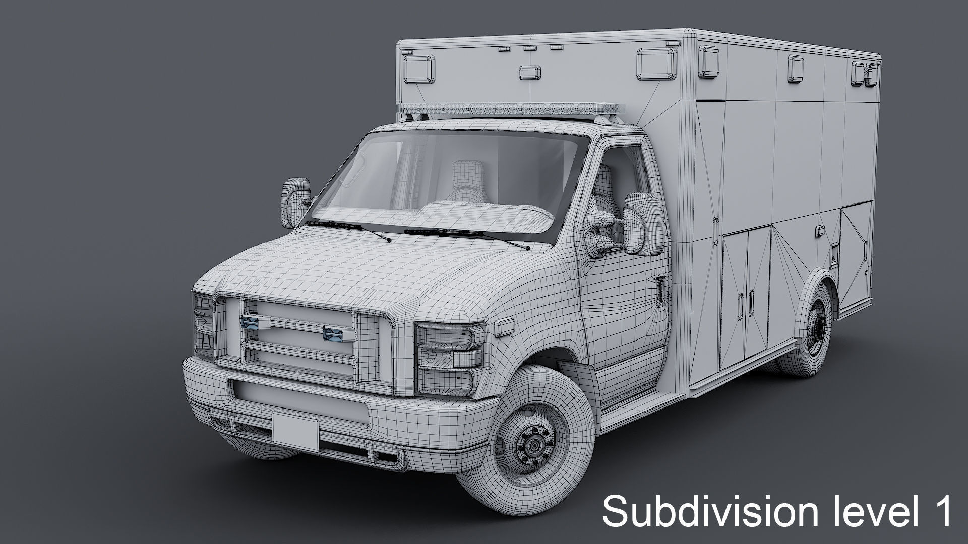 Ambulance FDNY 2010 Low-poly 3D model_23