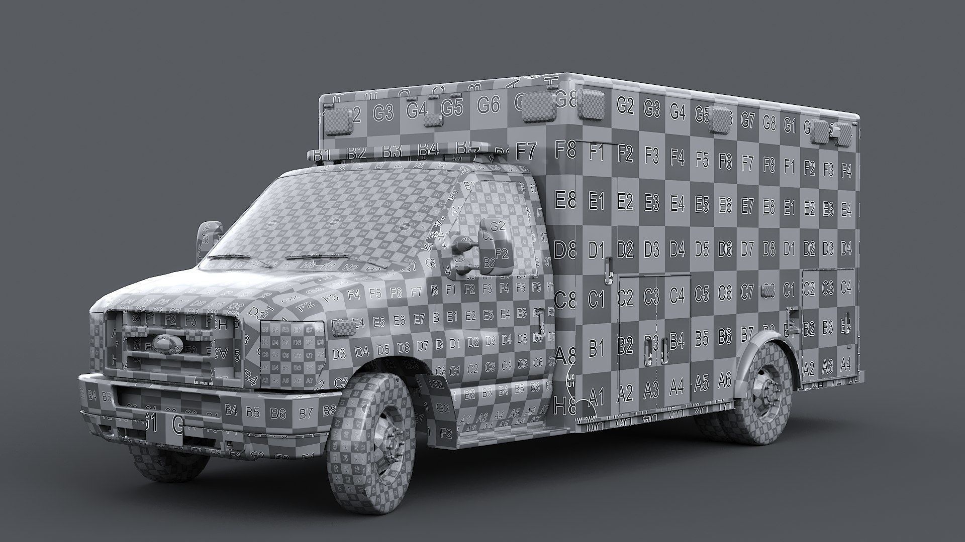 Ambulance FDNY 2010 Low-poly 3D model_32