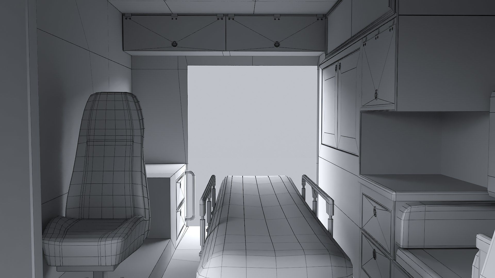 Ambulance FDNY 2010 Low-poly 3D model_31