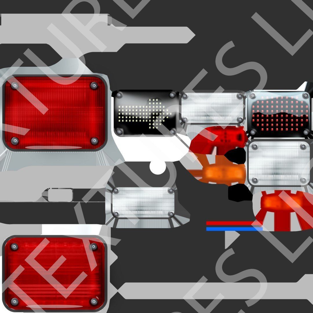 Ambulance FDNY 2010 Low-poly 3D model_34