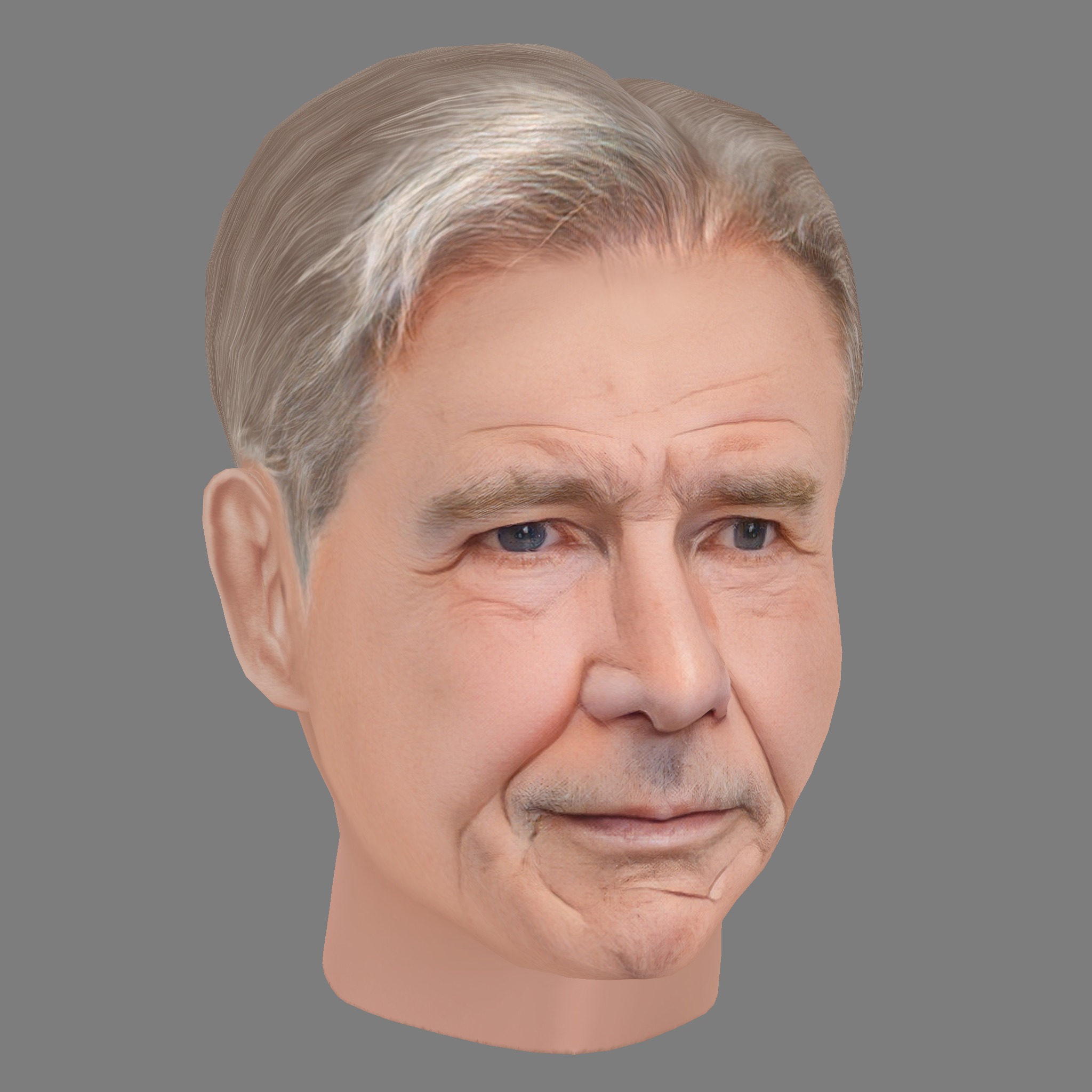 Harrison Fords Head - Low poly head for game Low-poly 3D model_6