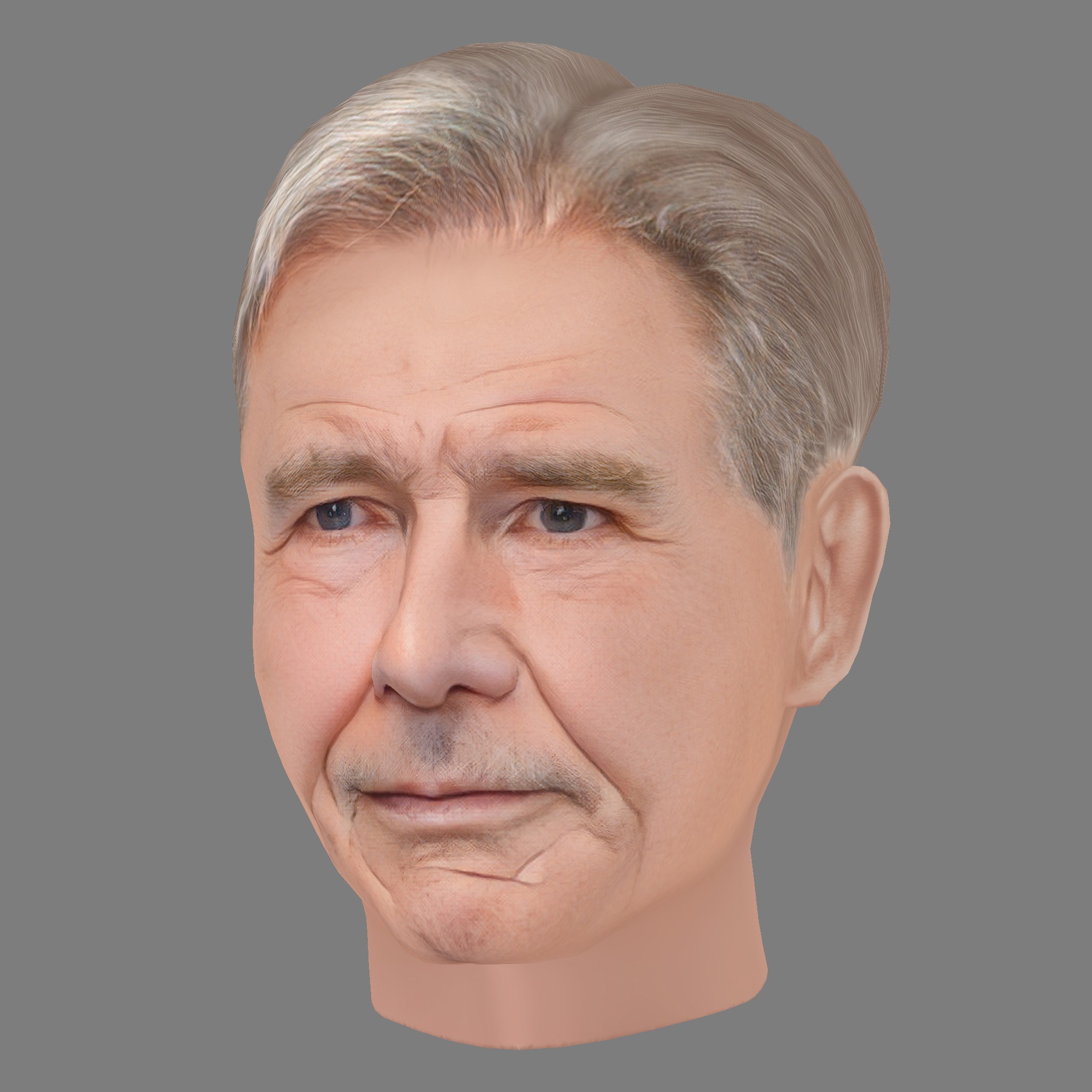 Harrison Fords Head - Low poly head for game Low-poly 3D model_1
