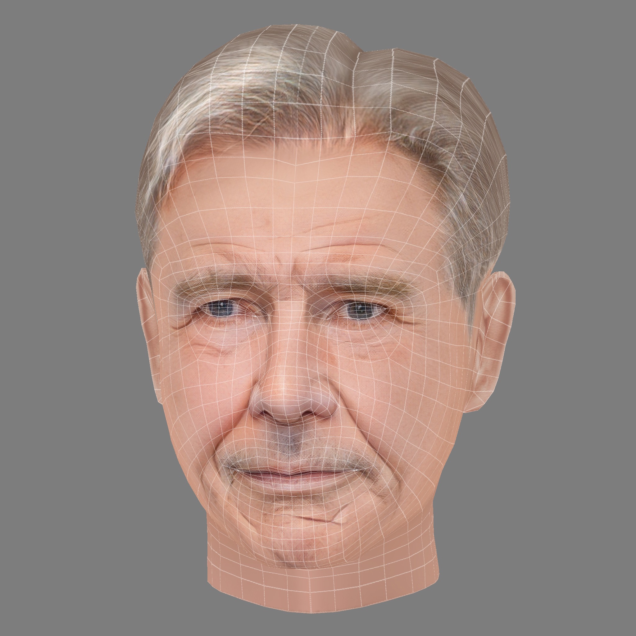 Harrison Fords Head - Low poly head for game Low-poly 3D model_7