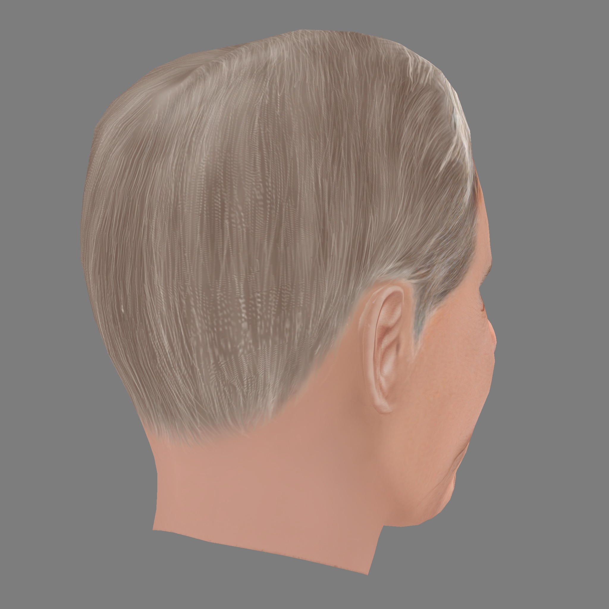 Harrison Fords Head - Low poly head for game Low-poly 3D model_4