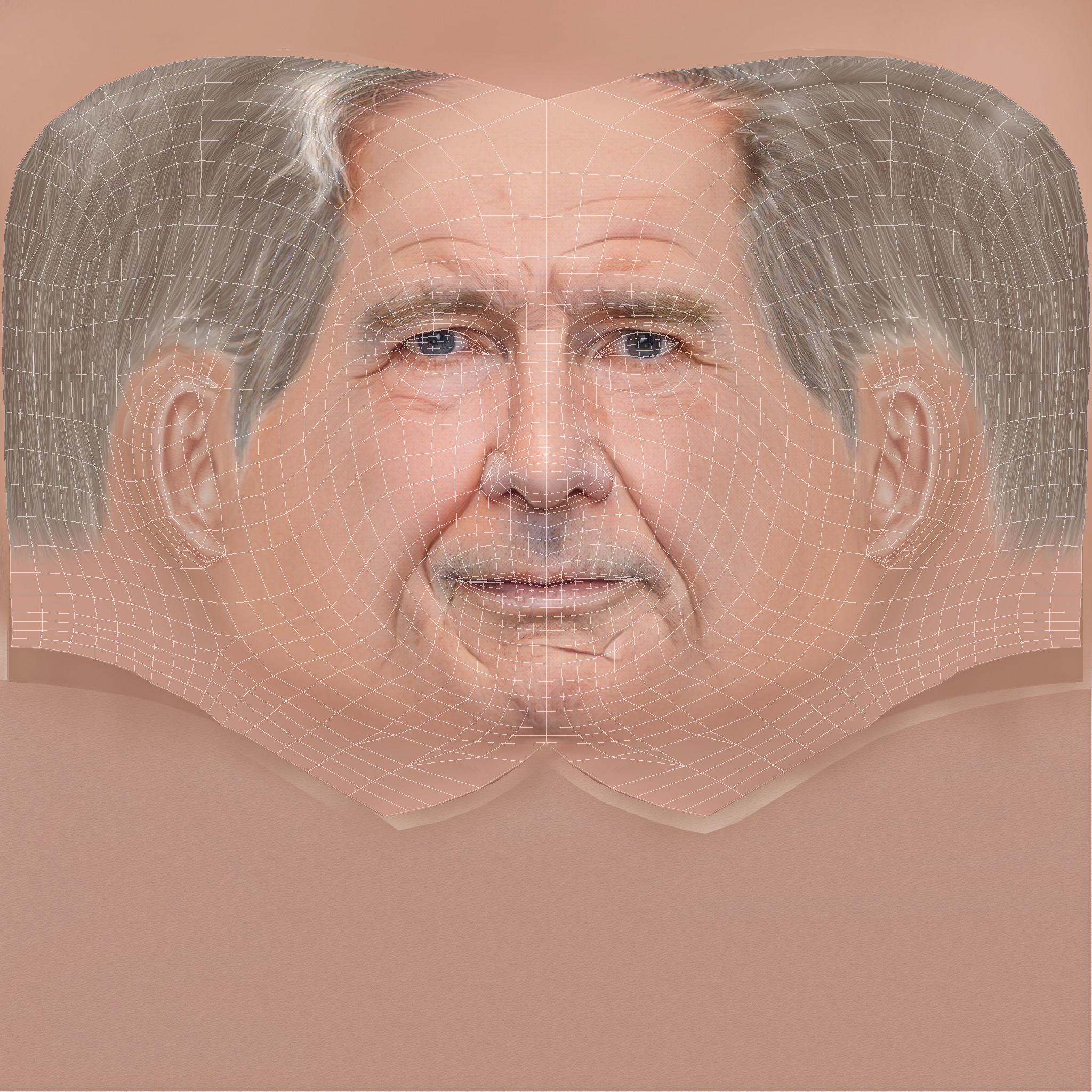 Harrison Fords Head - Low poly head for game Low-poly 3D model_8