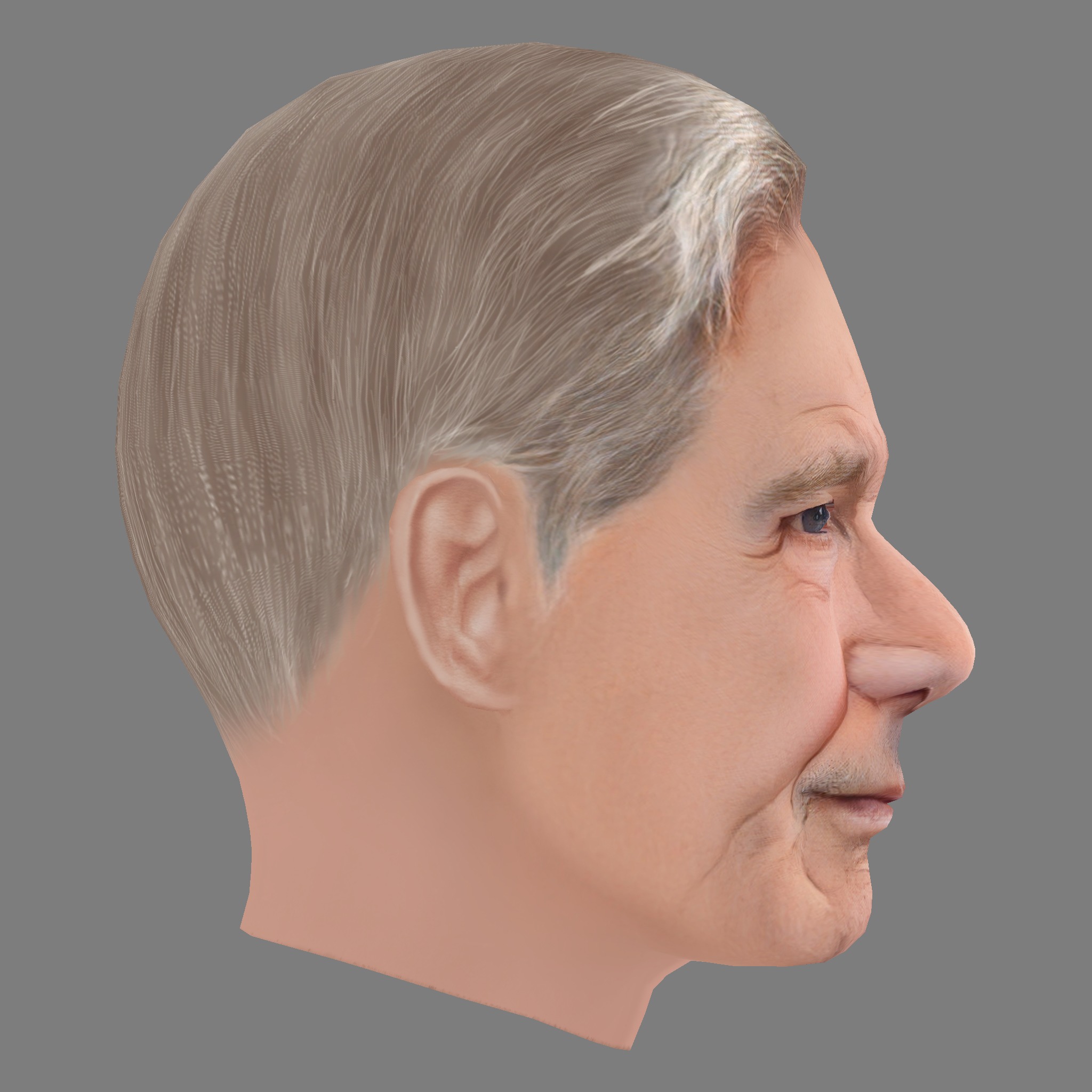 Harrison Fords Head - Low poly head for game Low-poly 3D model_5