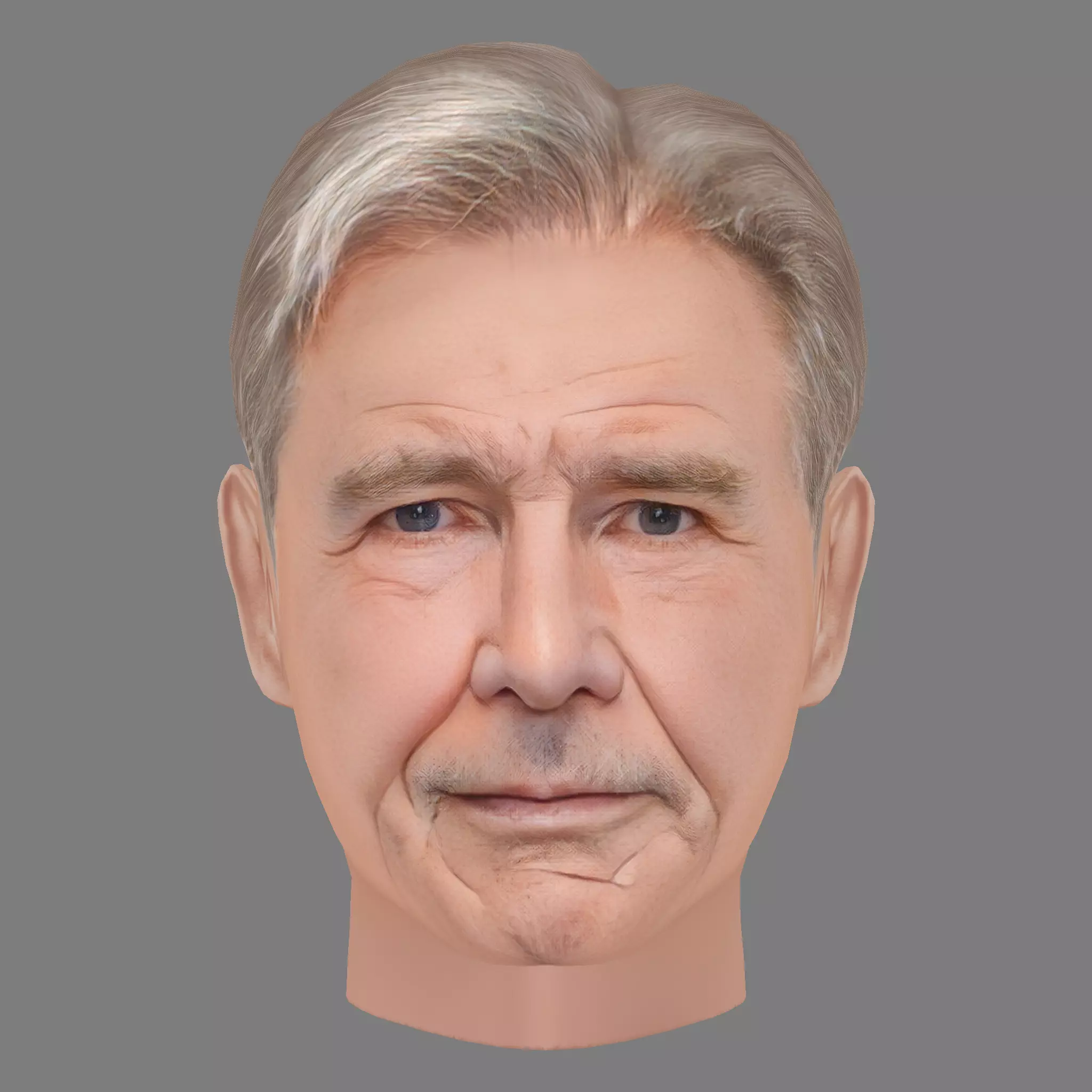 Harrison Fords Head - Low poly head for game Low-poly 3D model_0