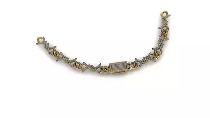 PRECIOUS DIAMOND NECKLACE 3D PRINTABLE MODEL 3D print model