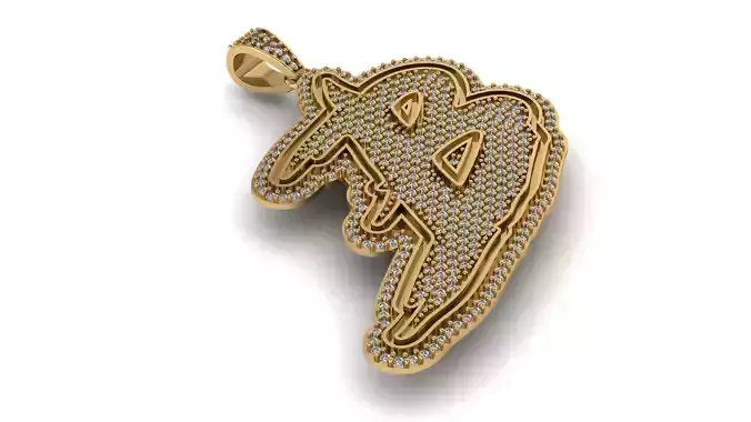 HIP HOP STYLISH ALPHABET B PENDANT 3D PRINTABLE MODEL