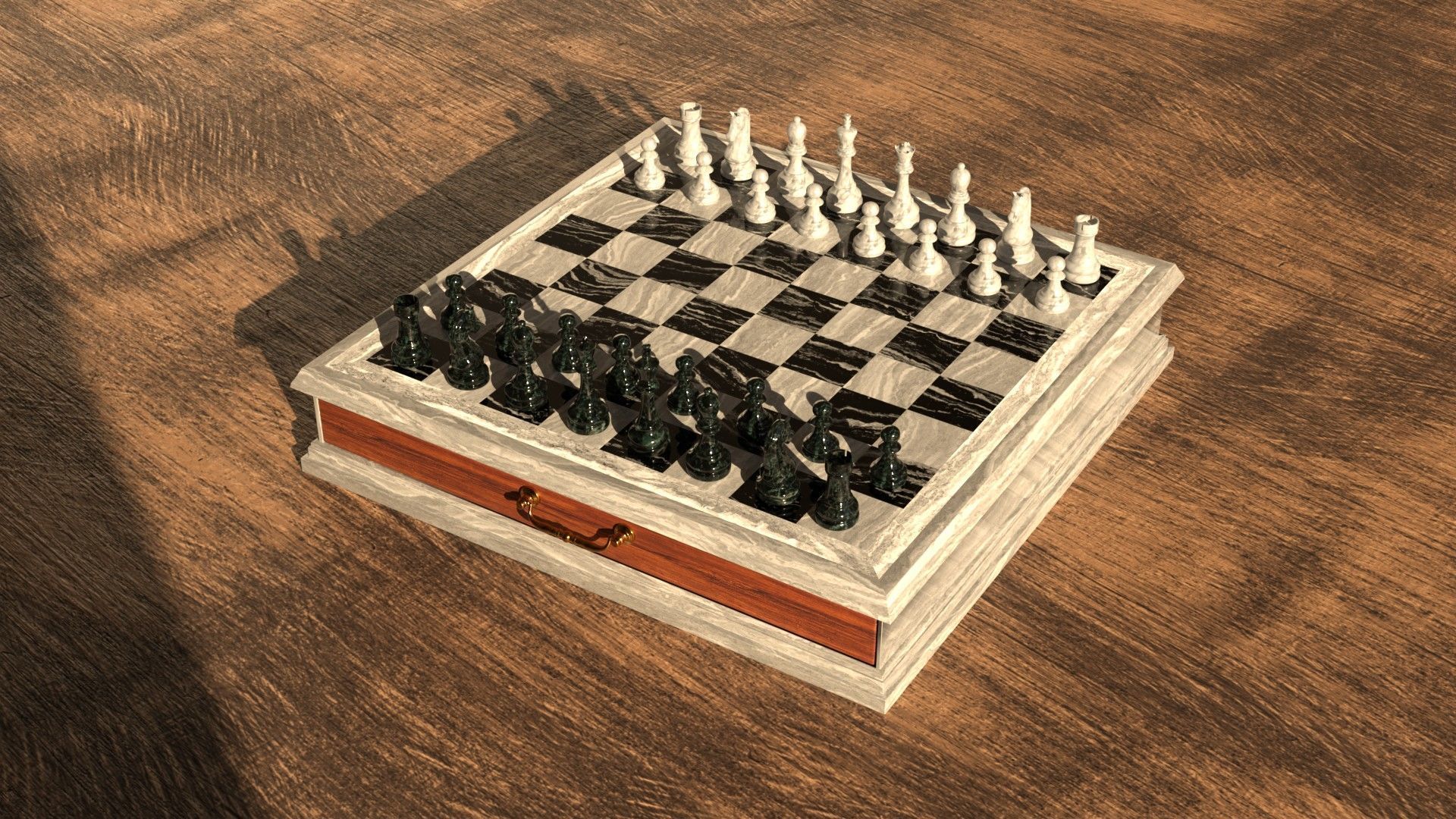 Marble Chess 3D model_2