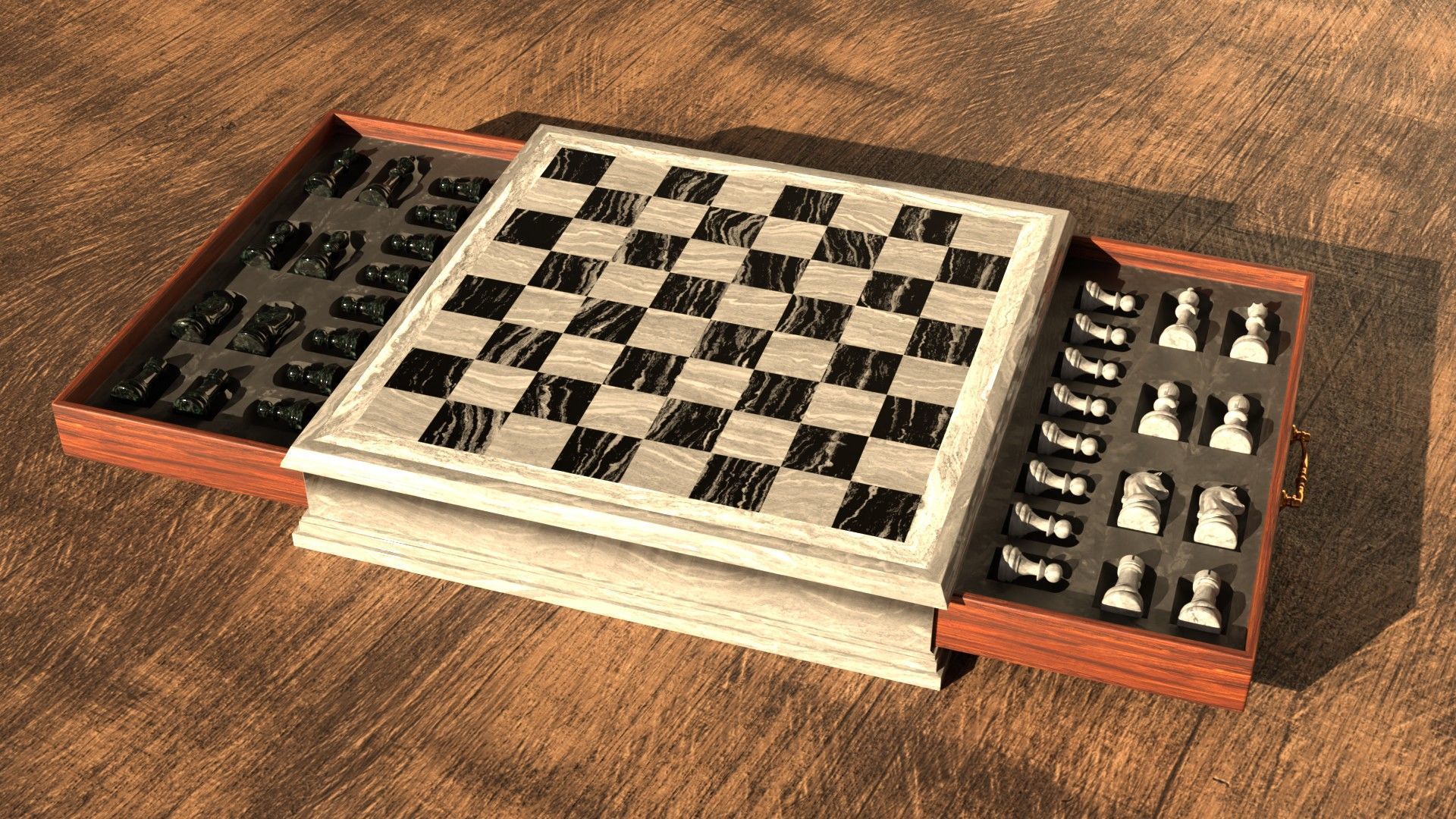 Marble Chess 3D model_1