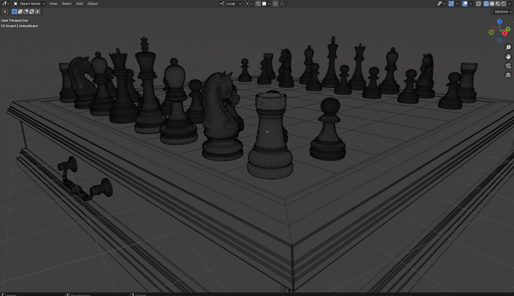 Marble Chess 3D model_3