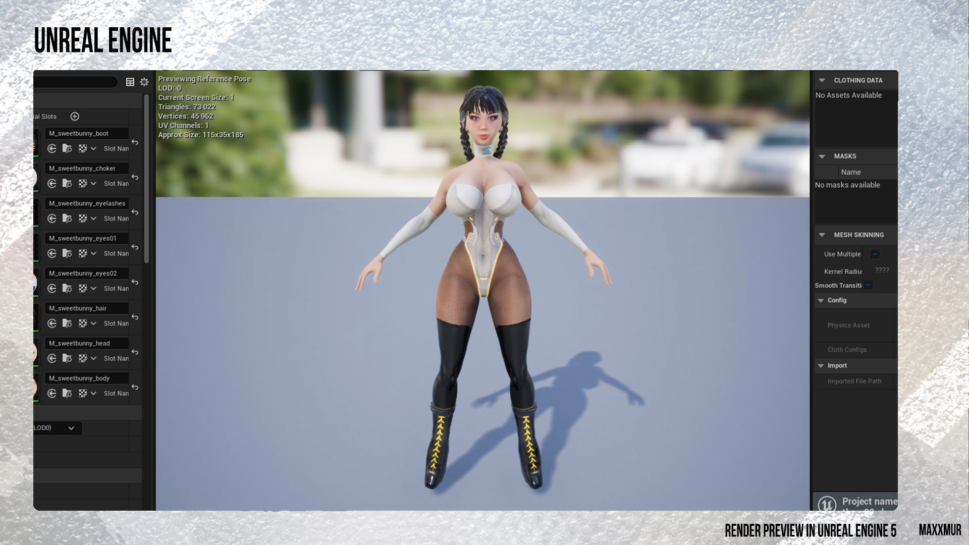 Sweet Bunny Low-poly 3D model_15