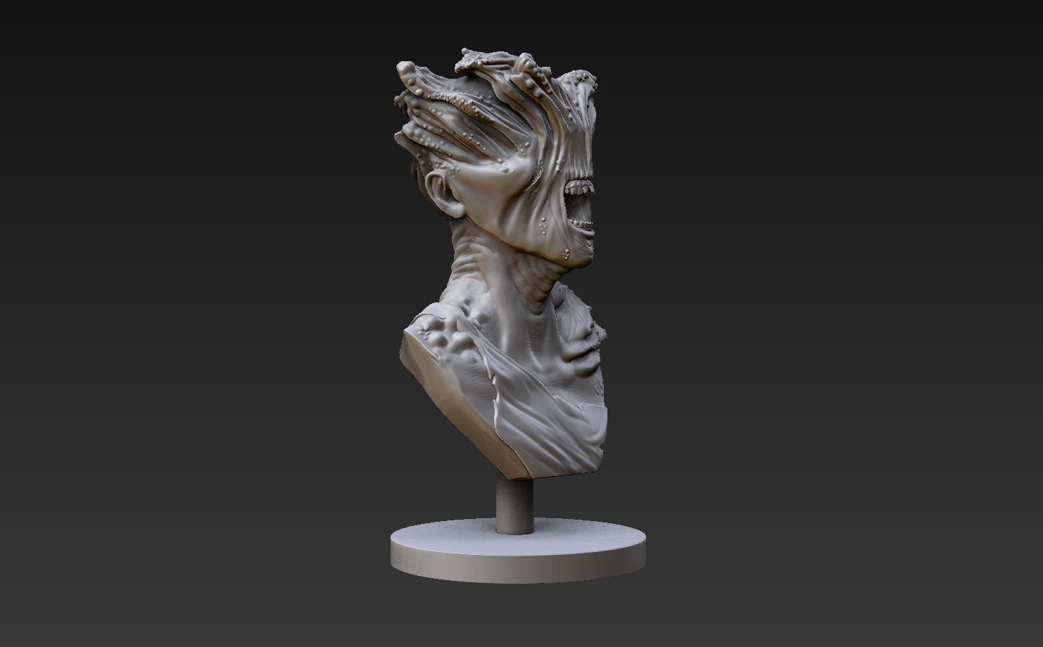 The Last of Us - Clicker Bust 3D print model_1