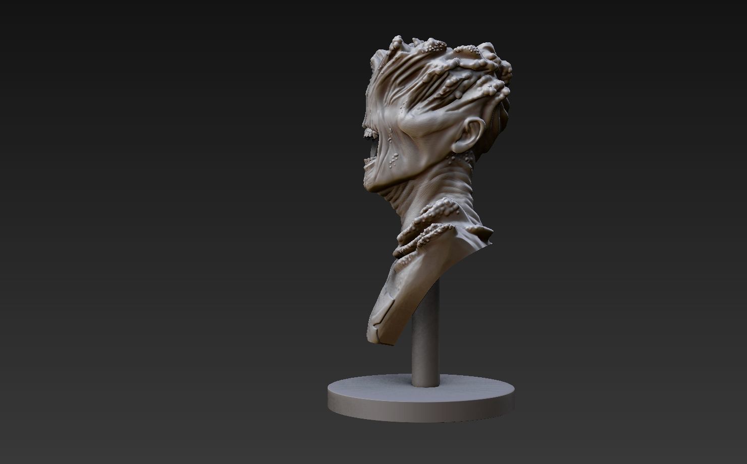 The Last of Us - Clicker Bust 3D print model_3