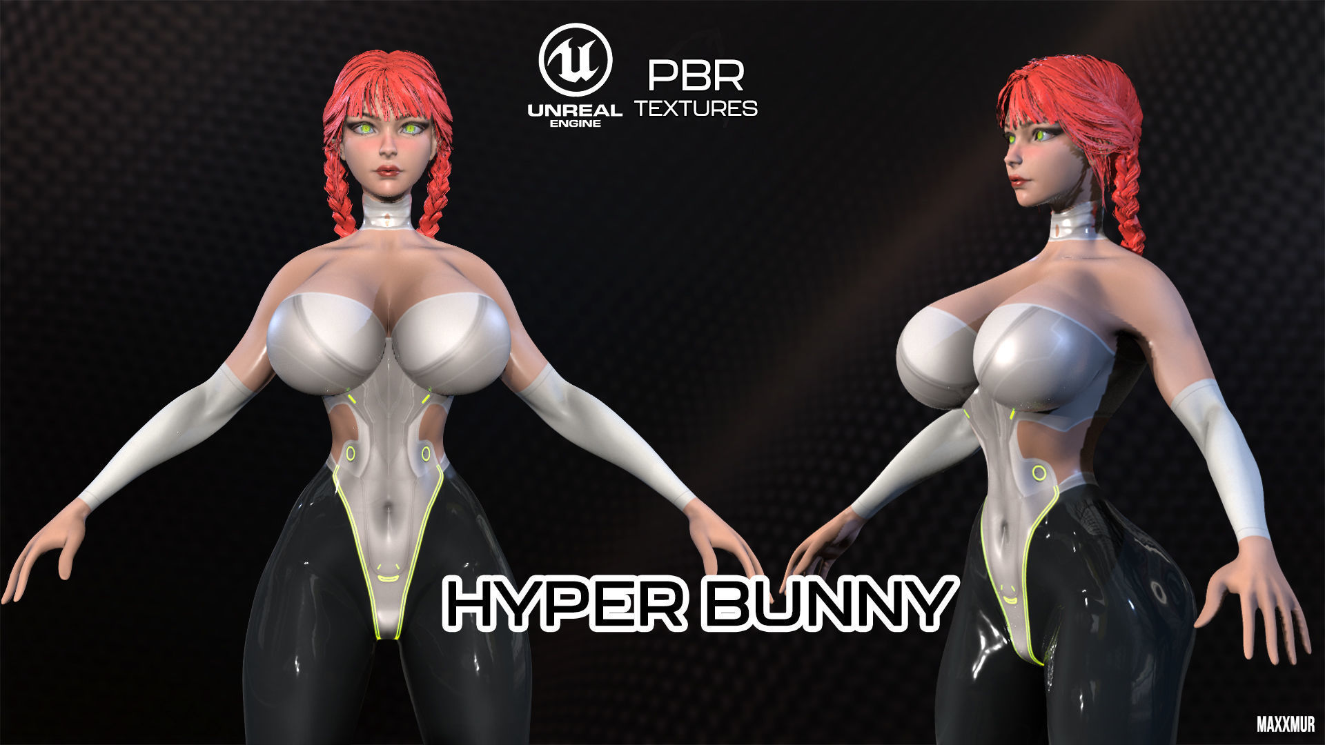 Hyper Bunny Low-poly 3D model_2