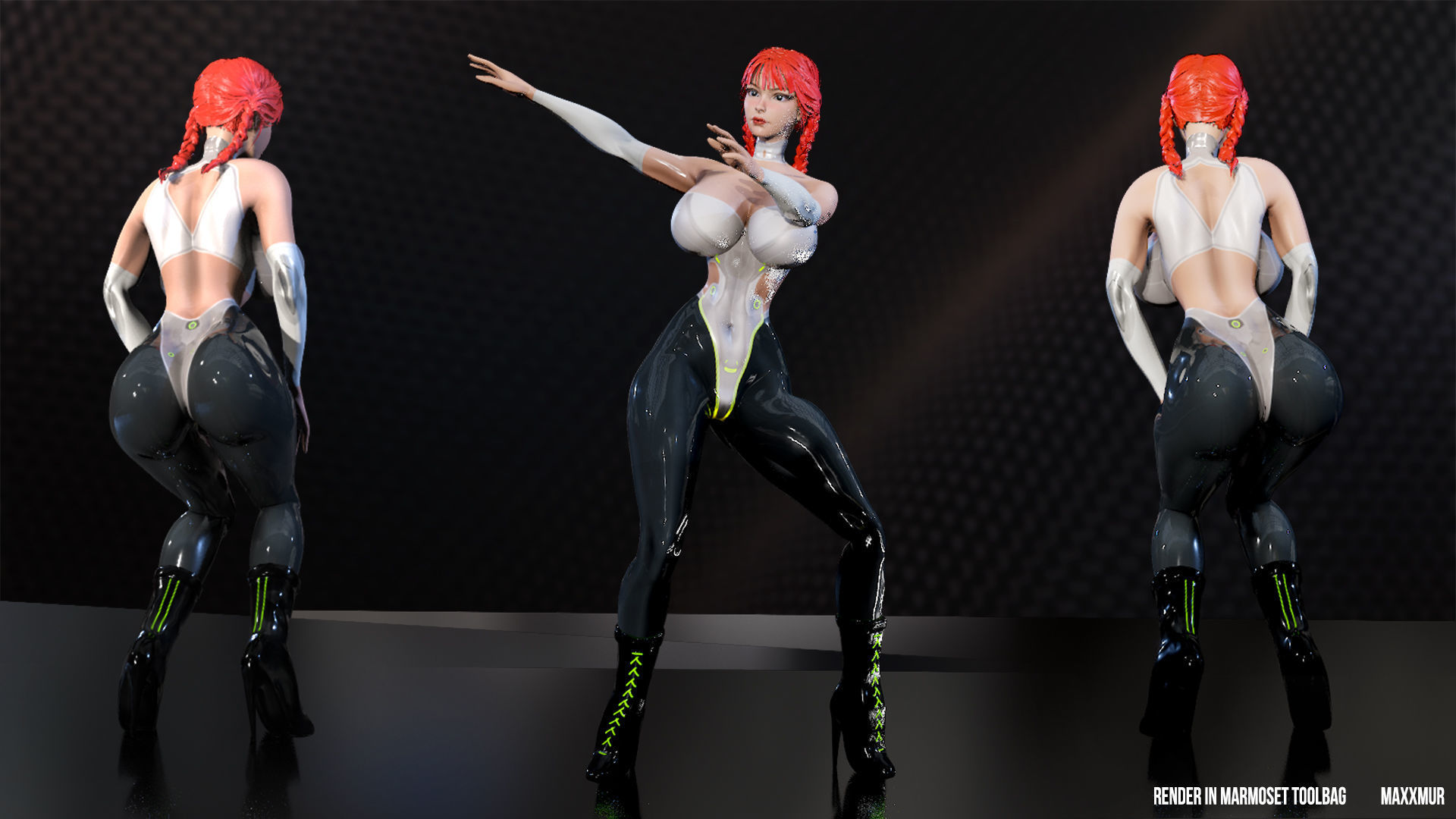 Hyper Bunny Low-poly 3D model_4