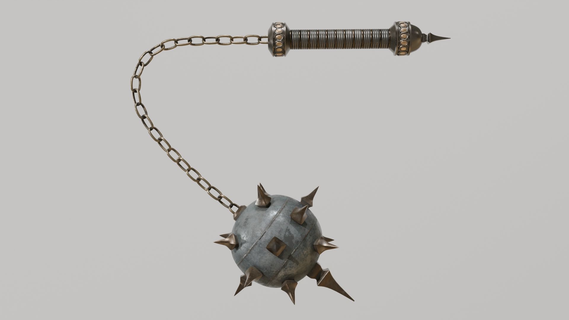 Flailing Spike Rigged 3D model_5