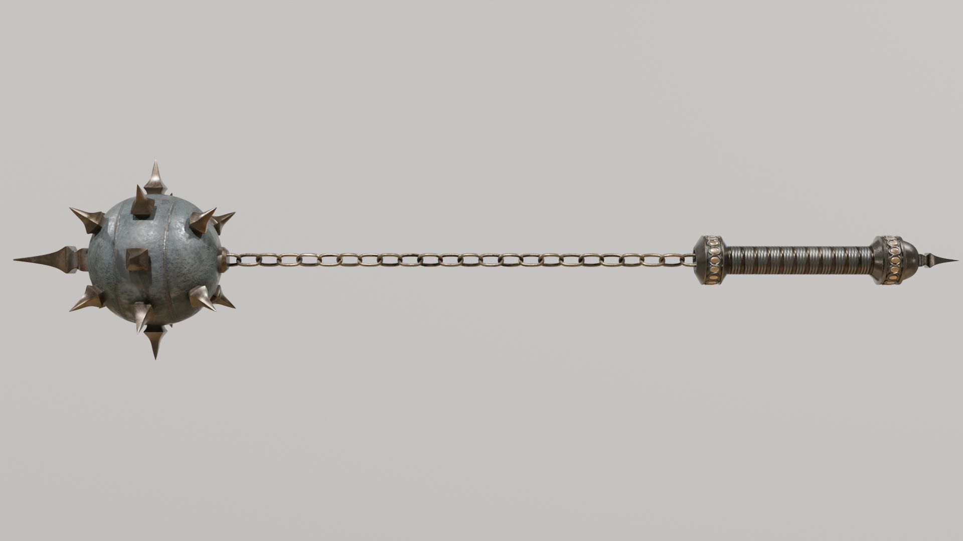 Flailing Spike Rigged 3D model_2