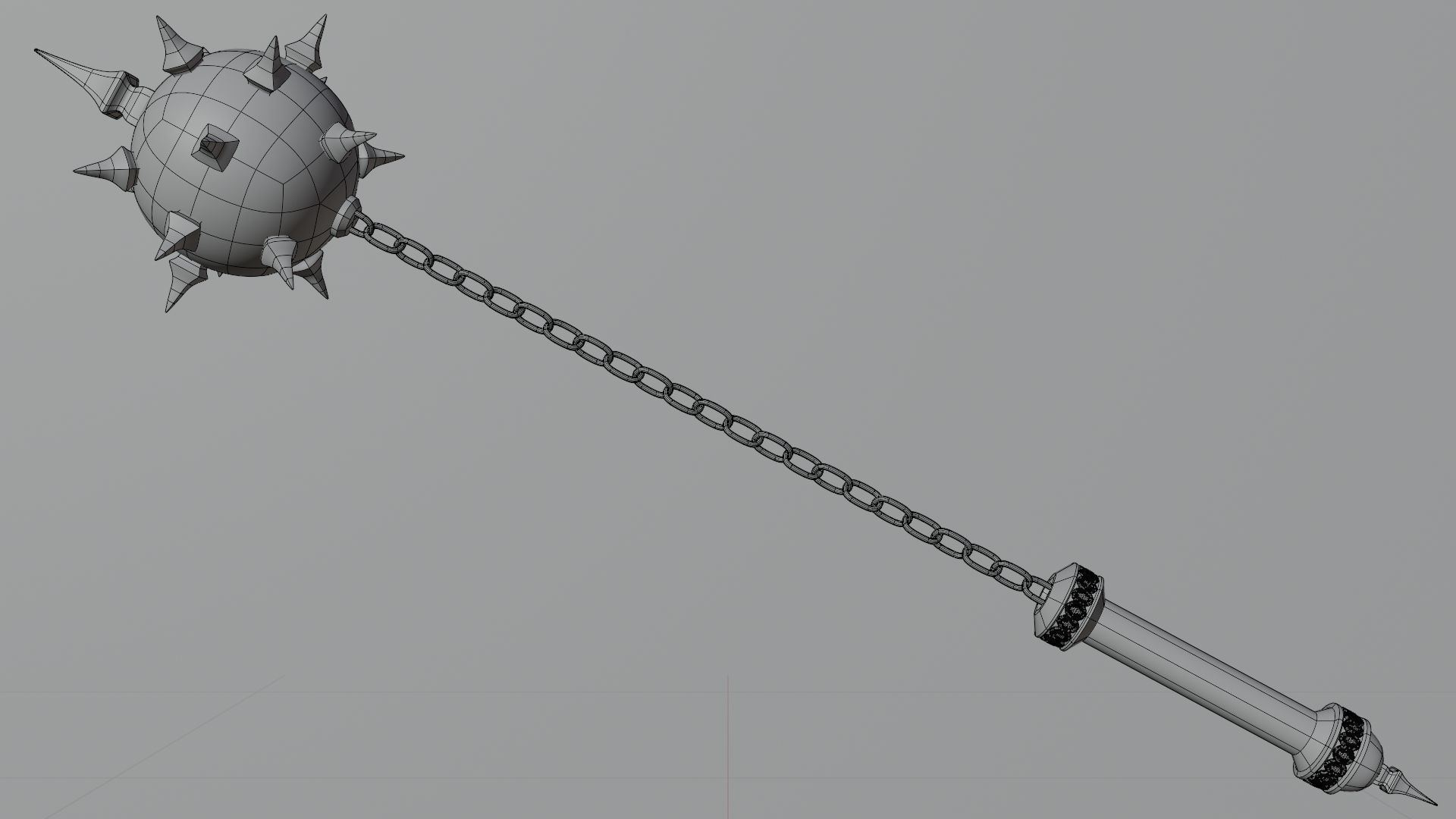 Flailing Spike Rigged 3D model_6