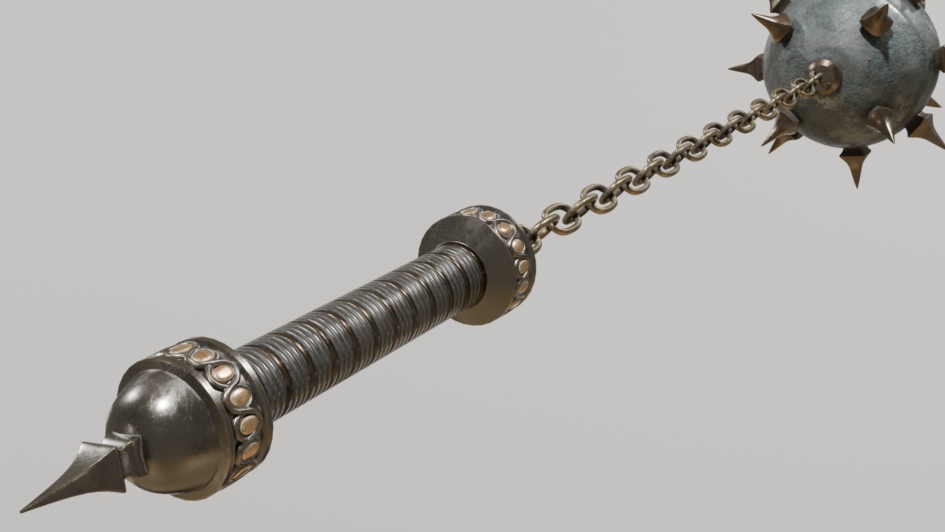 Flailing Spike Rigged 3D model_3