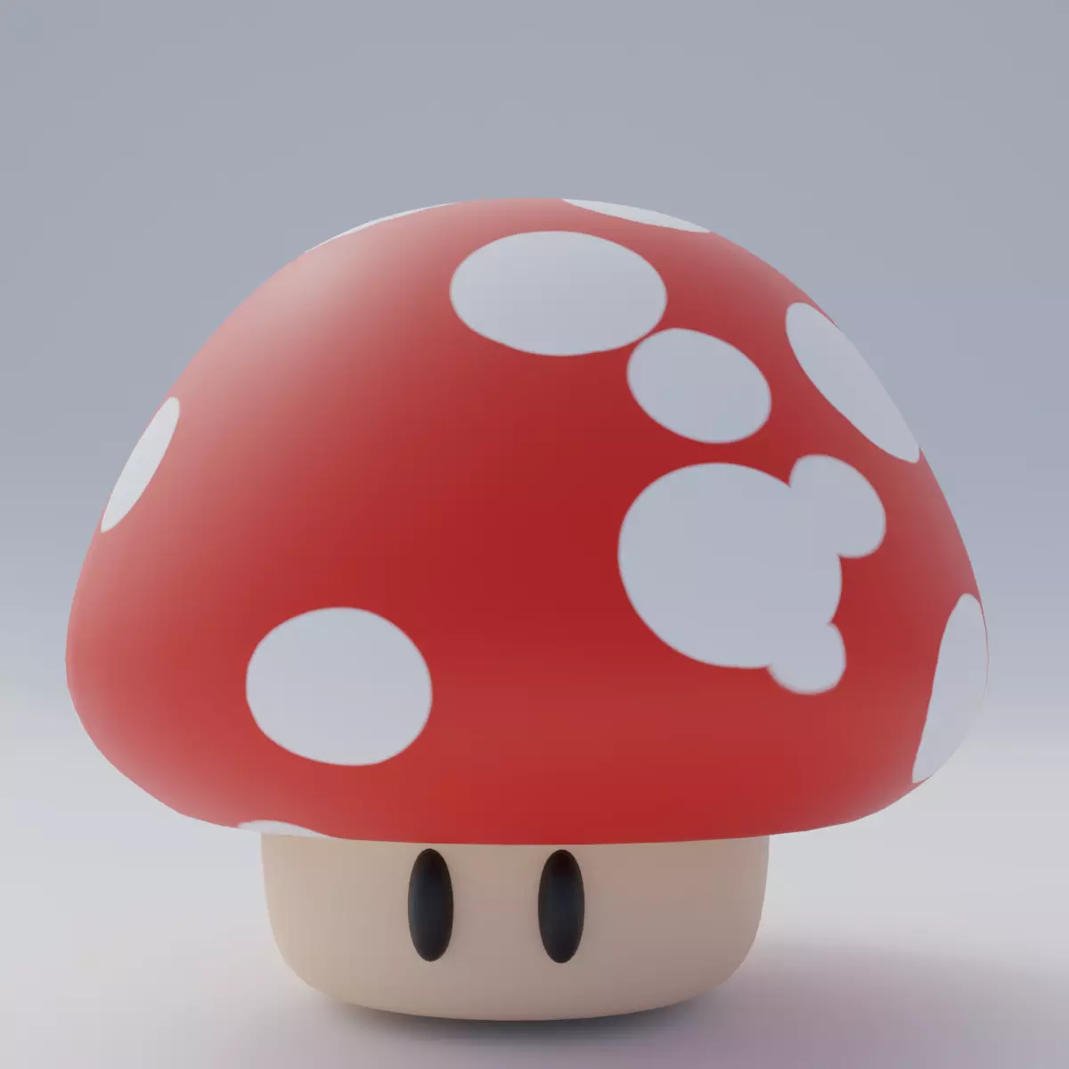 Mario Mushroom Low-poly 3D model