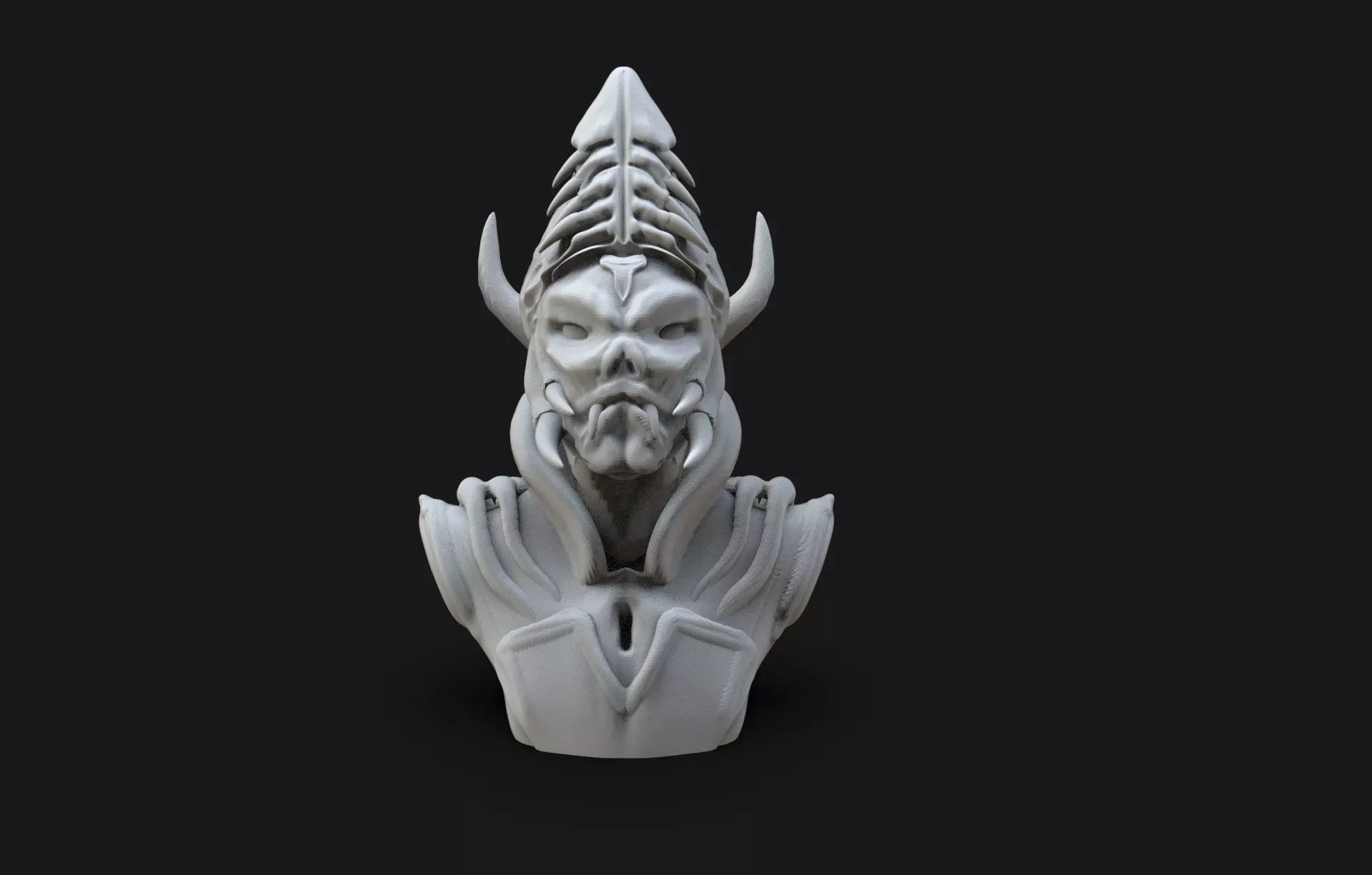 Patriarch Creature Bust 3D print model_0
