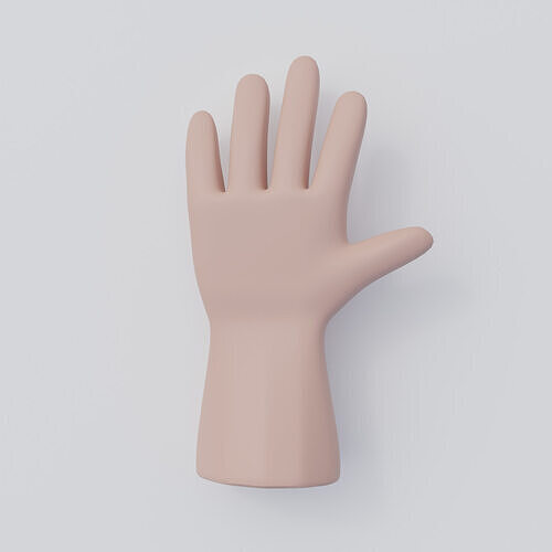 Cartoon Human Hand 3D model