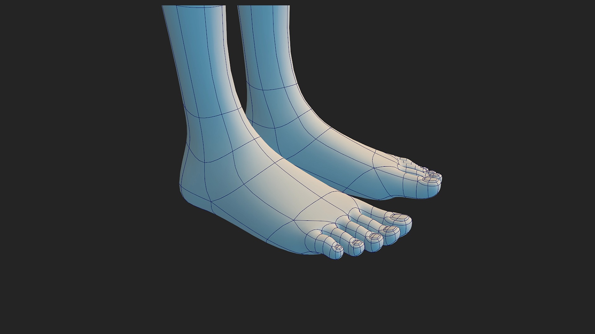 Low-Poly Cartoon Base Mesh - Stylized Female Character Low-poly 3D model_3