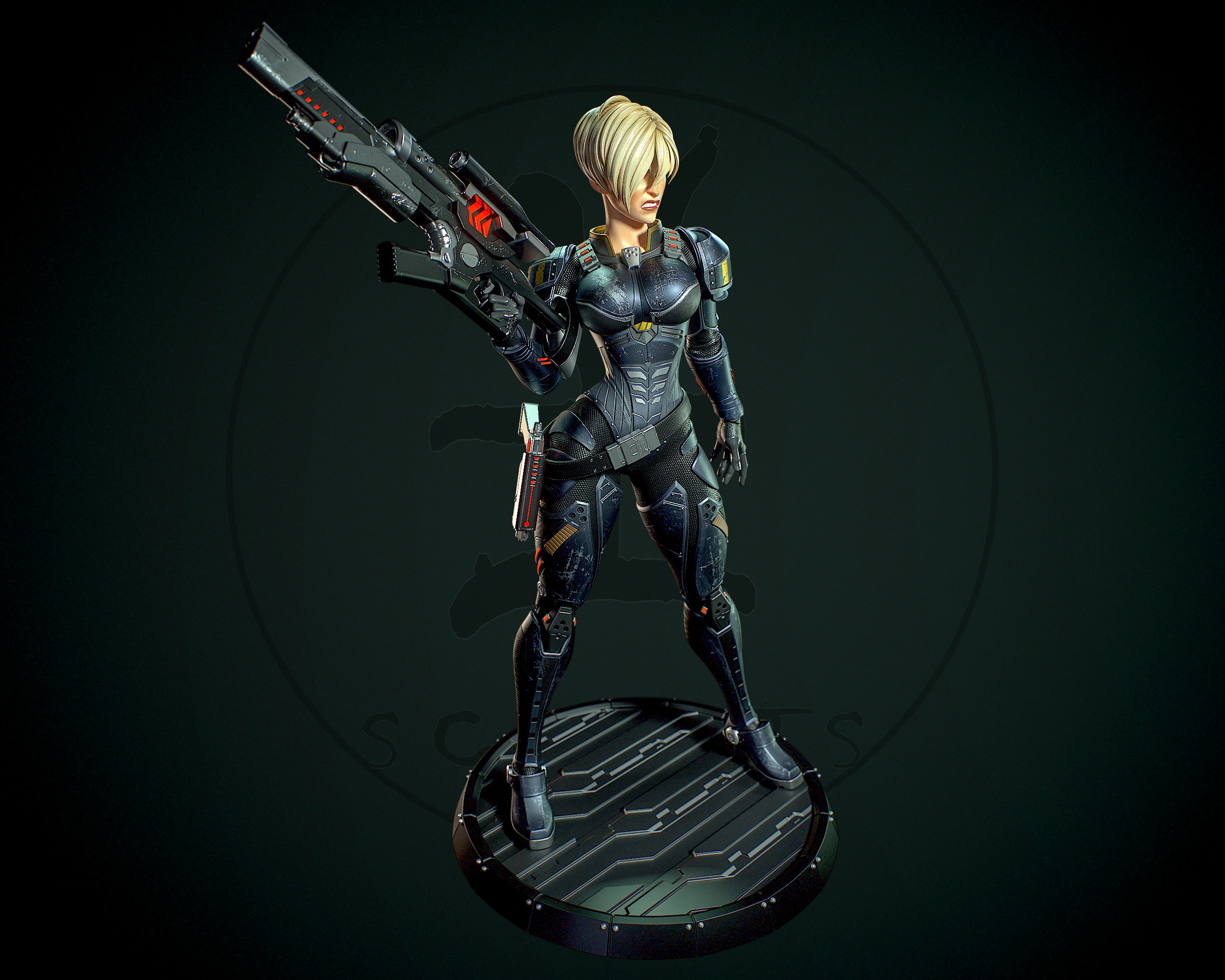 Sgt Calhoun with NSFW 3D print model_2