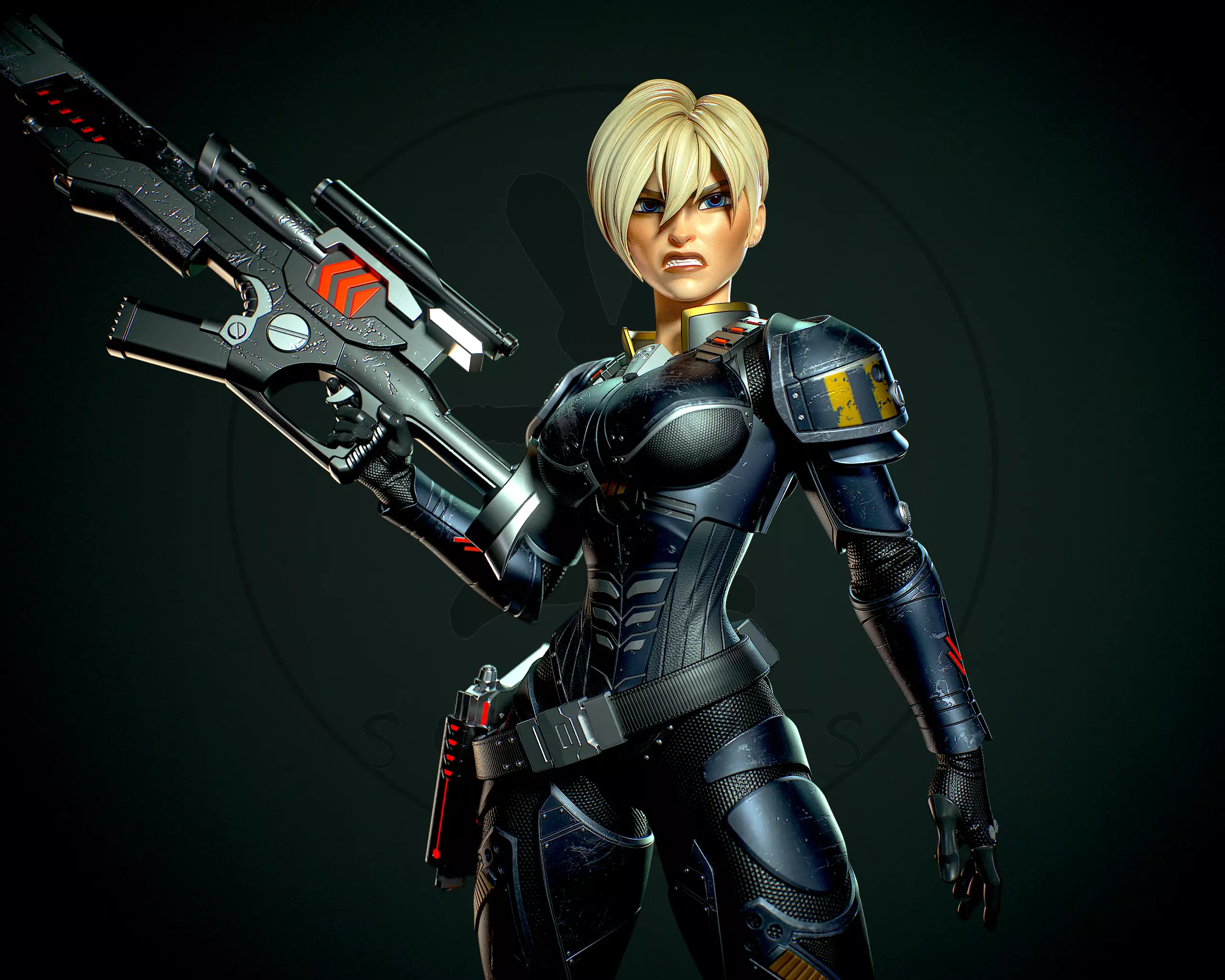 Sgt Calhoun with NSFW 3D print model_0