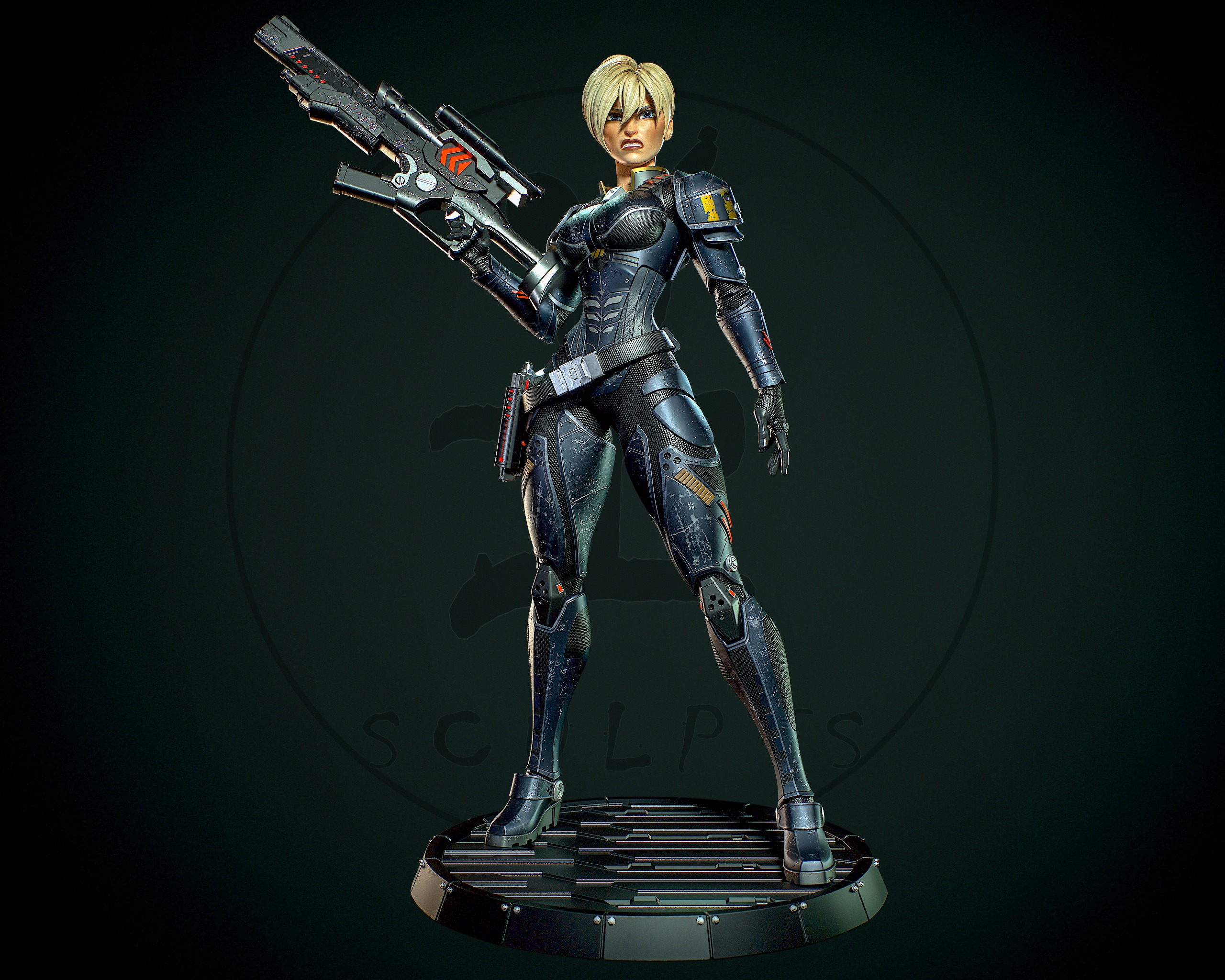 Sgt Calhoun with NSFW 3D print model_1