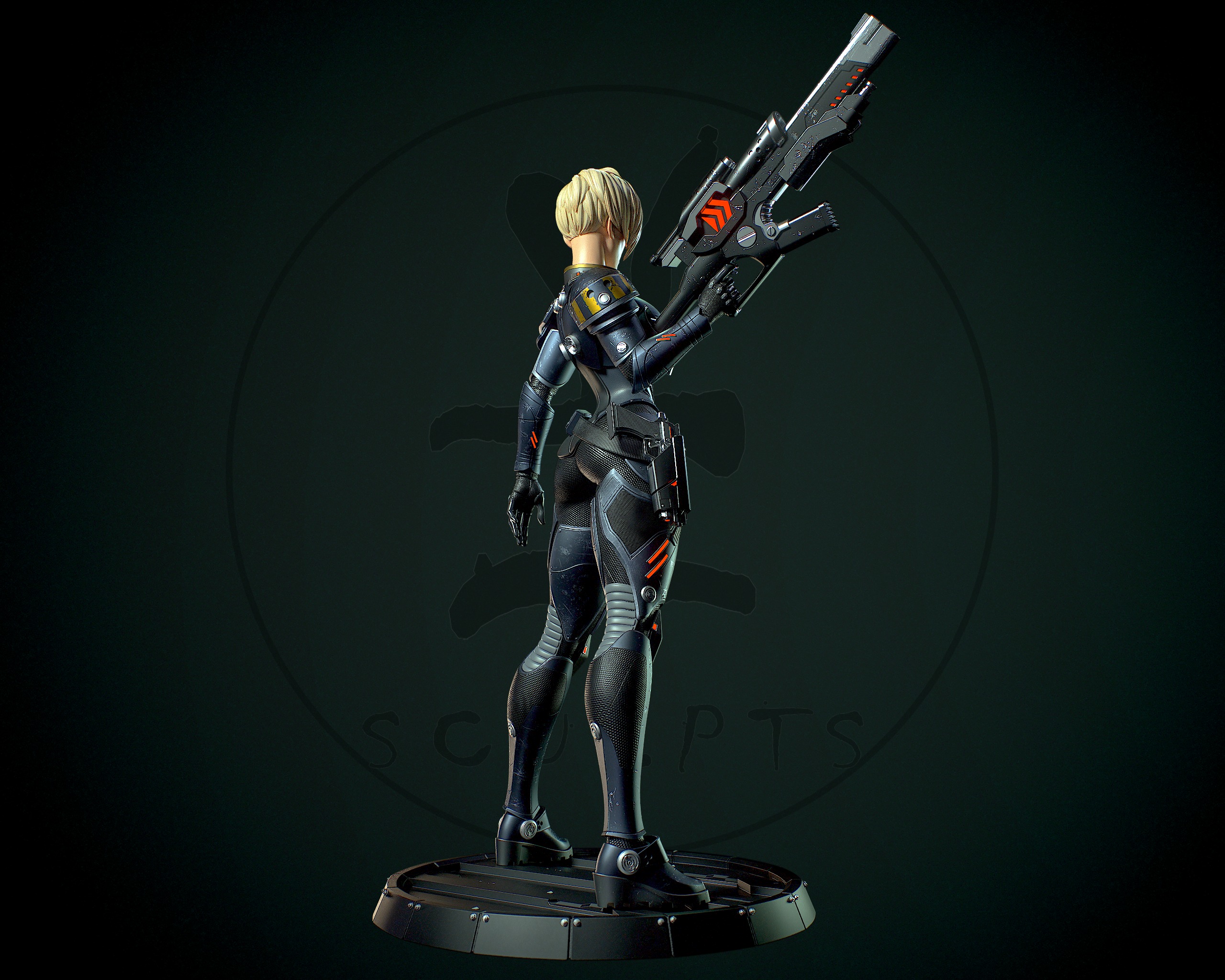 Sgt Calhoun with NSFW 3D print model_3