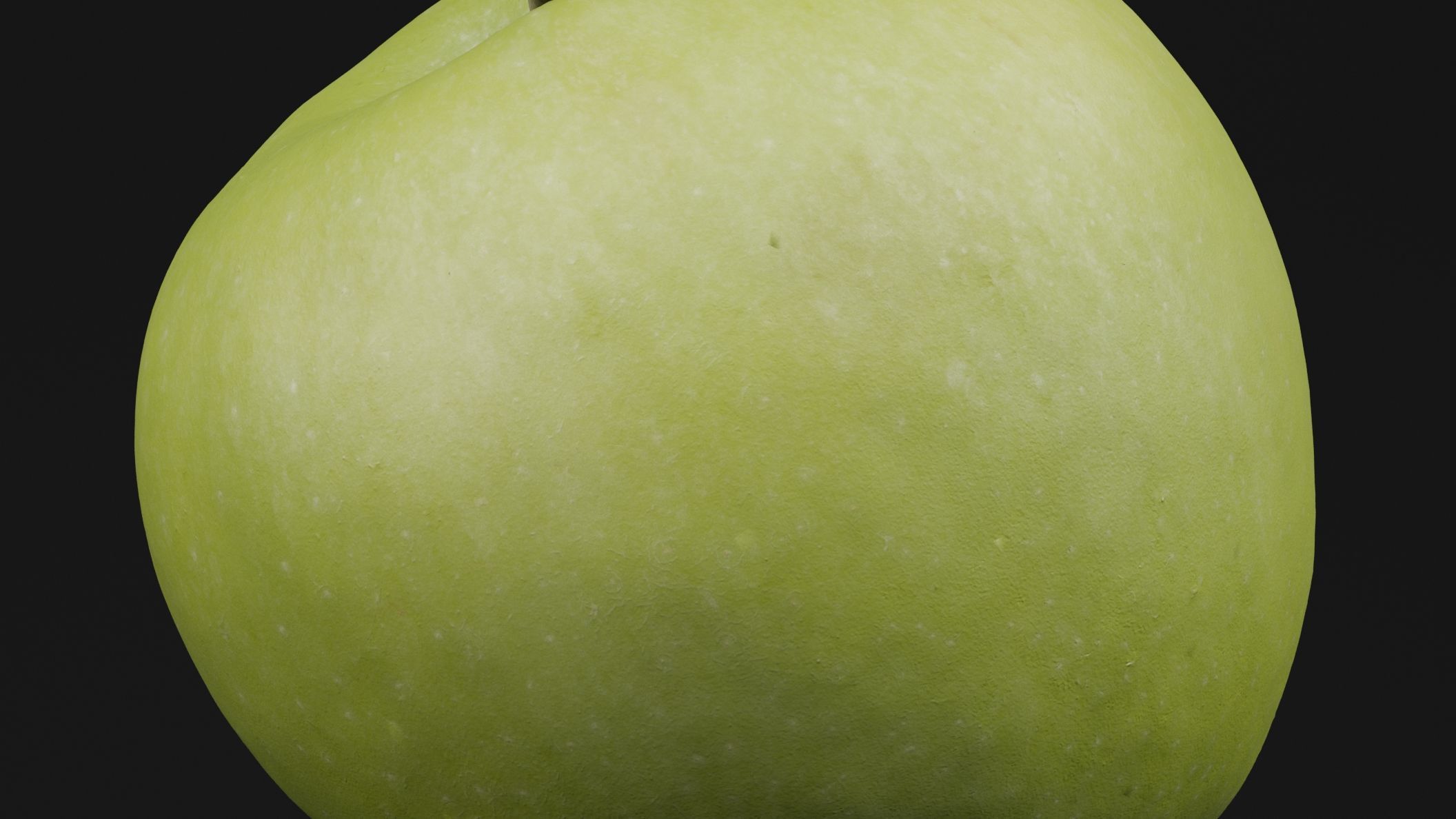 Green Apple 3D model_2