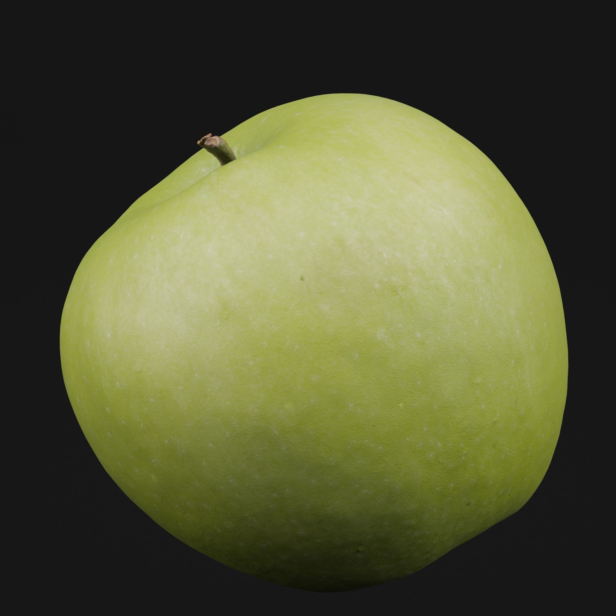 Green Apple 3D model_5