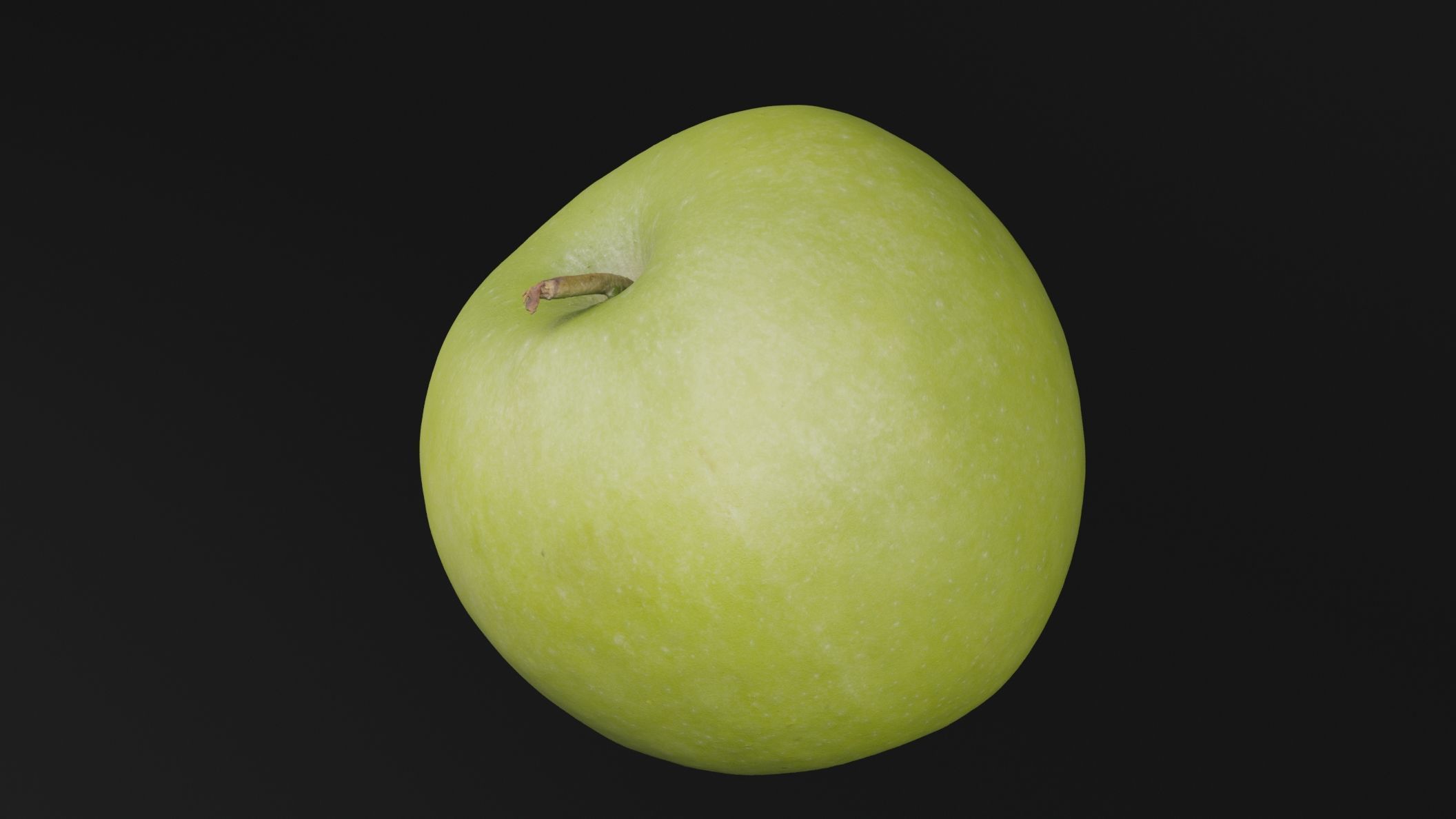 Green Apple 3D model_4