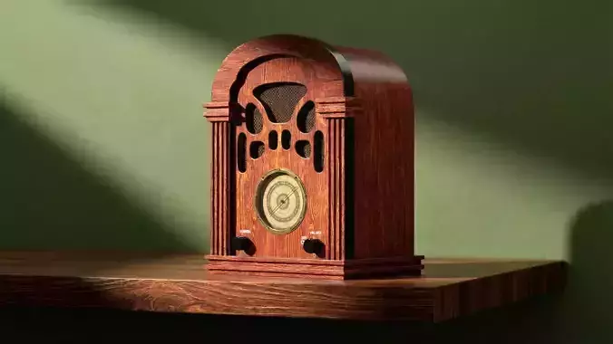 A Vintage Wooden Radio 50s