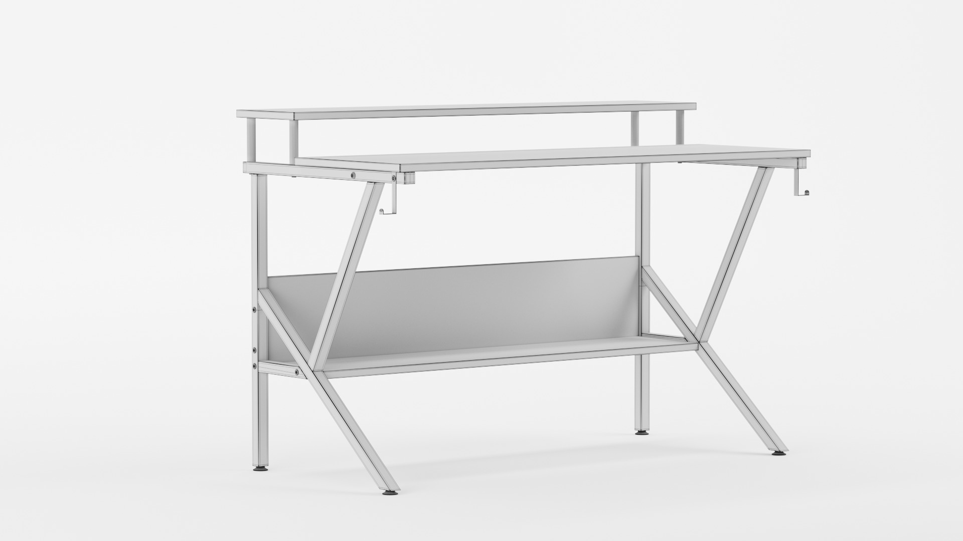 Home Office Desk for Small Space 3D model_10