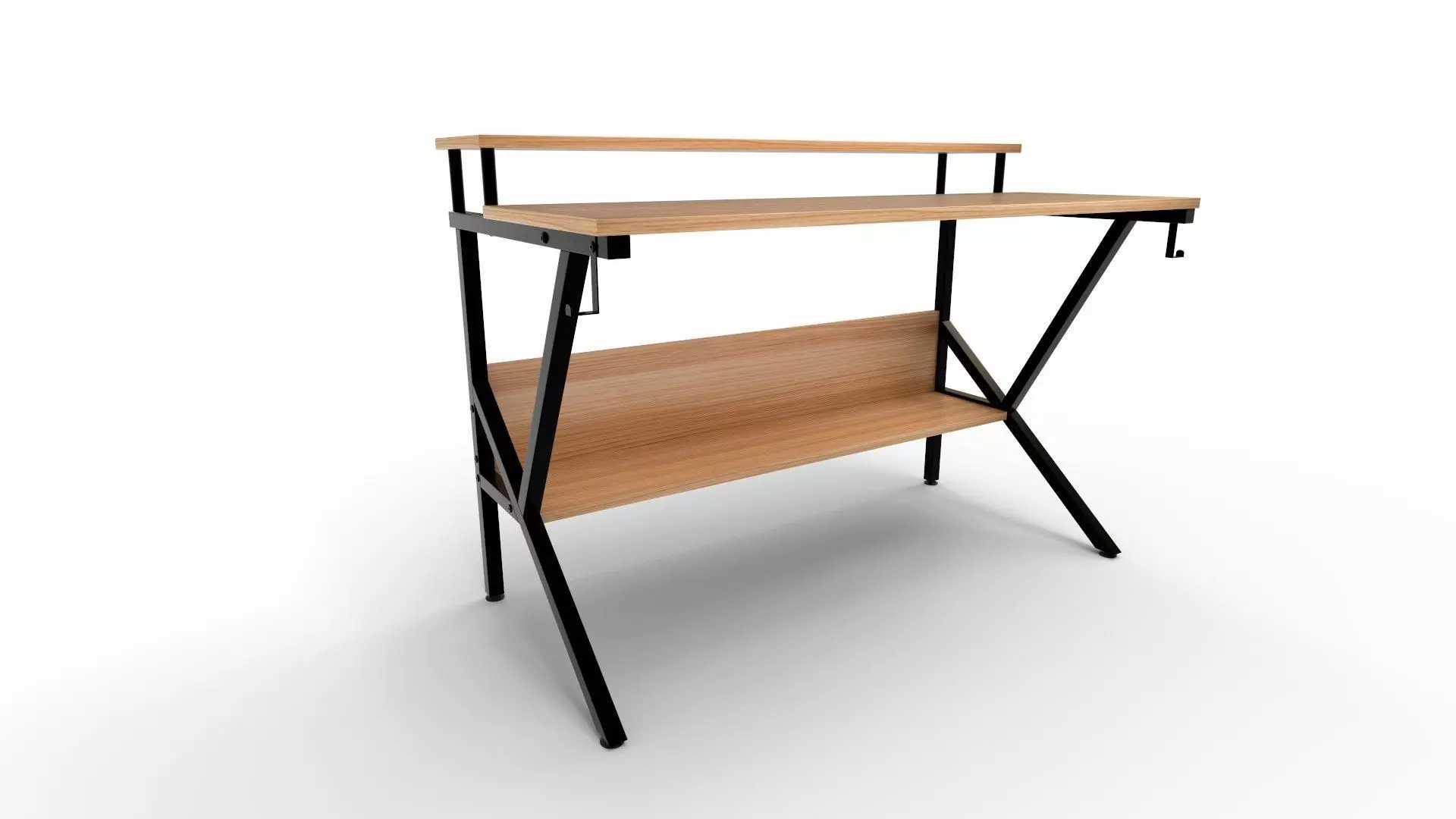Home Office Desk for Small Space 3D model_0