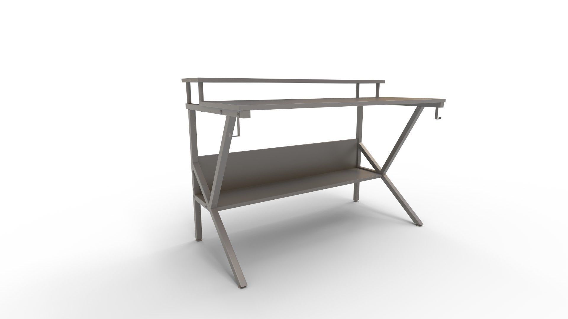Home Office Desk for Small Space 3D model_1
