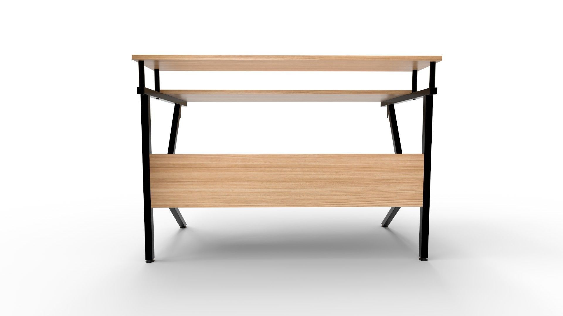 Home Office Desk for Small Space 3D model_4