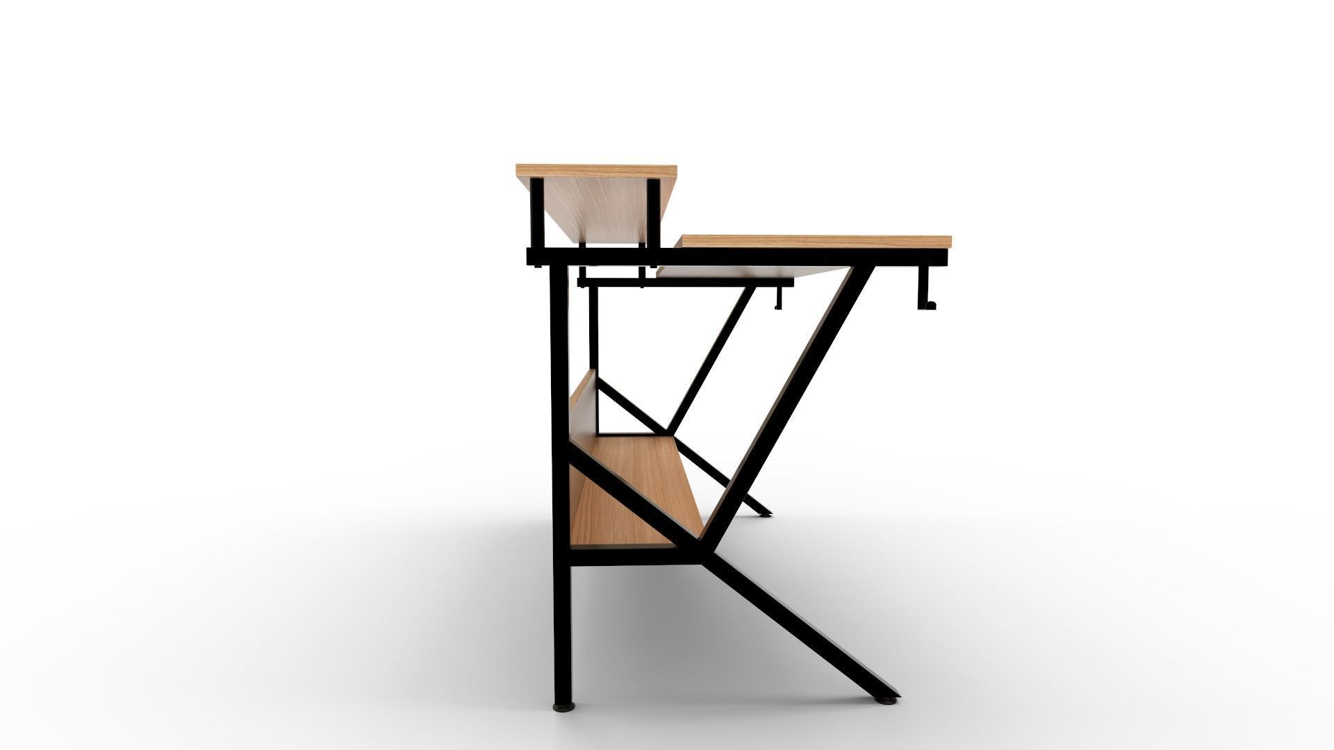 Home Office Desk for Small Space 3D model_2